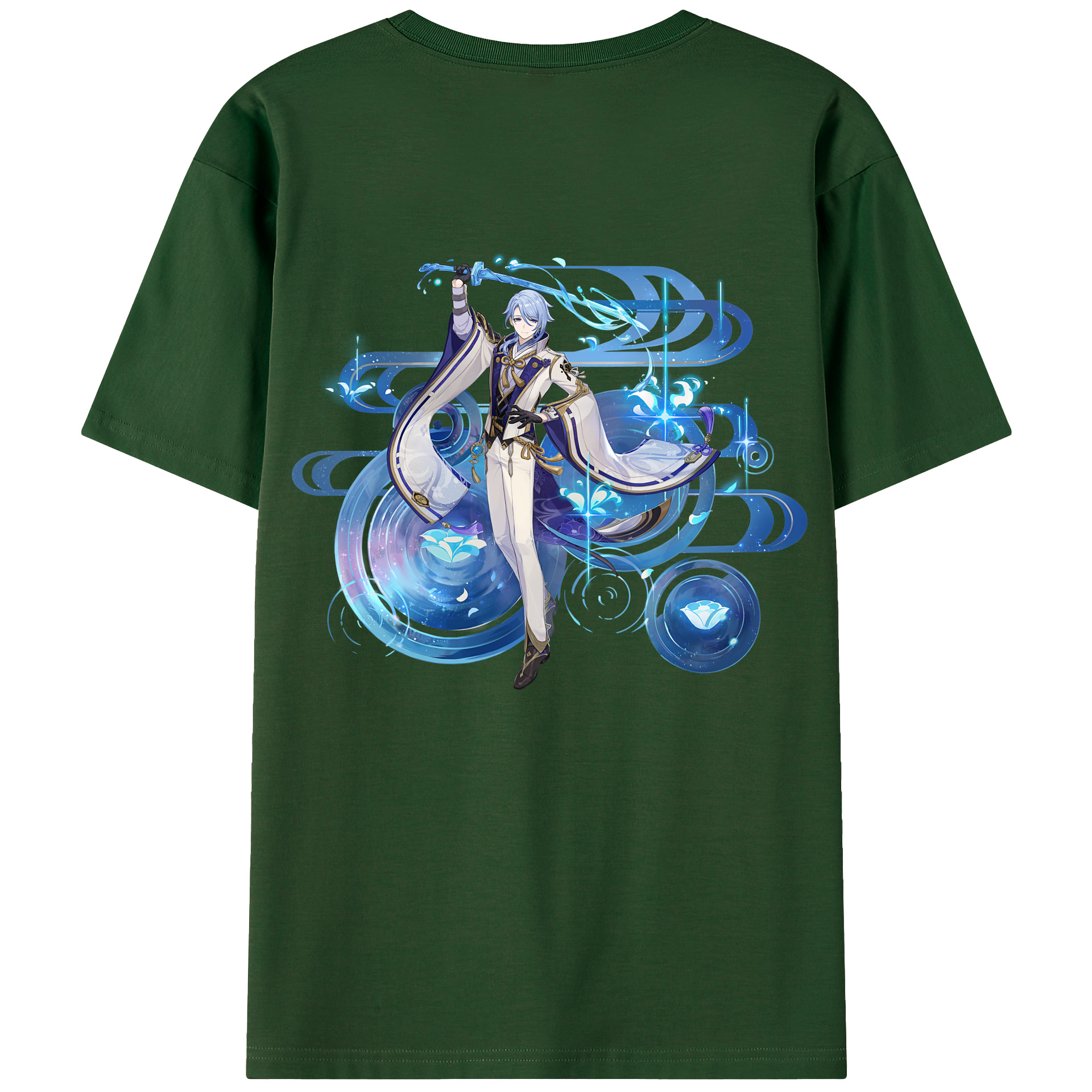 げんし神 神里綾人 かみさとあやと genshin Kamisato Ayato 綿100％半袖Tシャツ（背面プリント）